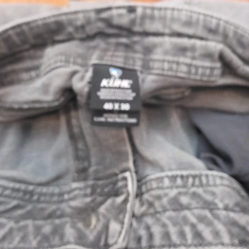 Kuhl‎ Pants Mens 40X30 Rydr Jean Gray Gusseted Canvas Articulated Knee
